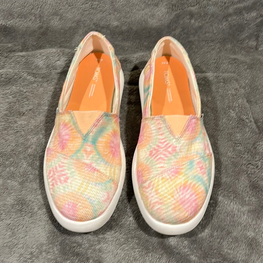 Toms Alpargata Tye-Dye Flats Woman's Sz 9.5 EUC